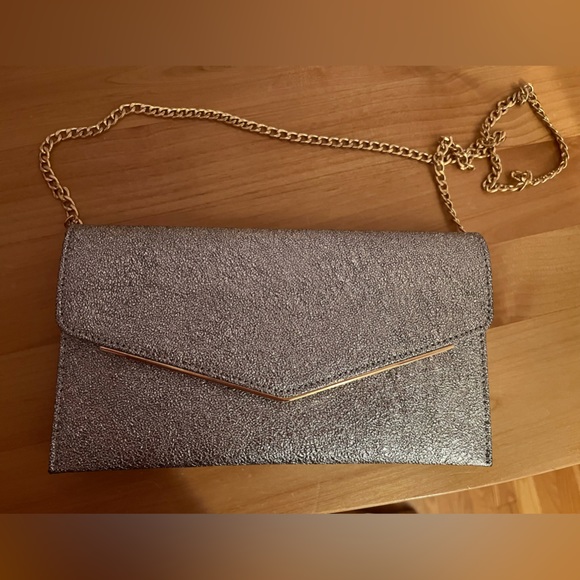 Silver Metallic Envelope Bag - Picture 2 of 3